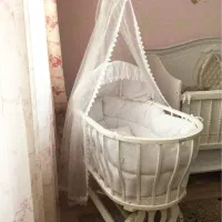 گهواره لوکس تمام چوب ترکیه‌ای برند bamgidoo