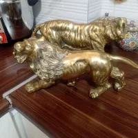 شیر وببر برنز