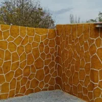 سیمانکاری با طرح سنگ ورنگ کاری|خدمات پیشه و مهارت|آذرشهر, |دیوار