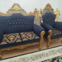 مبل سلطنتی ۷ نفره با جلو مبلی و عسلی