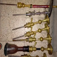 قلیان تعدادی میانه برنجی عتیقه