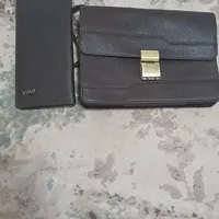 ست کیف دستی و پاسپورتی چرم مصنوعی