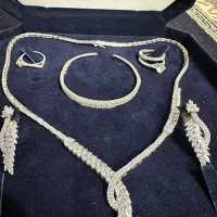 سرویس نقره طرح طلای سفید سفارشی|جواهرات|کرج, حصارک بالا|دیوار