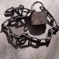 حراج۹عددقفل بایک زنجیر  ۶۰۰ت