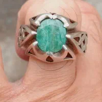 انگشتر کلکسیونی زمرد اصل پنجشیر زغال دار|جواهرات|ورامین, ورامین|دیوار