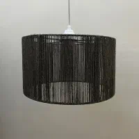 لوستر استوانه رافیا طوسی