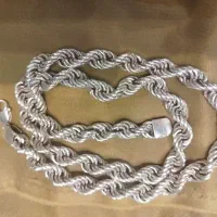 زنجیر نوع طنابی نو ب قیمت نقره