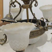 لوستر 5 شعله با دیوارکوب|لوستر و چراغ آویز|لاهیجان, شهرک جانبازان|دیوار