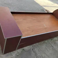 تخت یک نفره چوبی ام دی اف|تخت و سرویس خواب|ساری, |دیوار