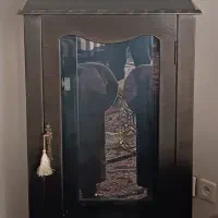 آینه کنسول میز تیوی و مینی ویترین ست هم|بوفه، ویترین، کنسول|رودهن, |دیوار