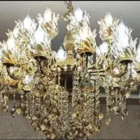 لوستر ۱۲شاخه۲۴شعله تمام برنز سنگین .تولیدی رستمی