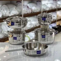 سرویس قابلمه استیل استرا ۹پارچه اصل ترکیه