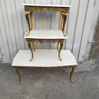 ۳ عدد میز و عسلی جلومبلی خالص برنز حد صفر جهیزیه