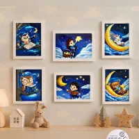 کالکشن مینی تابلو‌ نقاشی کودک ،نقاشی اصل وغیر چاپی