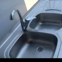 سینک کارکرده دو لگنه درحد سینک روکار استیل البرز