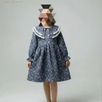 پیراهن دخترانه گل برجسته