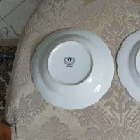 بشقاب گل سرخی. اکبند  پلو خوری و خورشت خوری