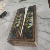 جای دستمال کاغذی خاتم کاری قدیمی