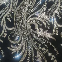 پارچه سنگ دوزی شده مجلسی کار دست