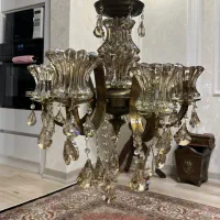 لوستر برنج ۵ شعله آنتیک