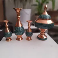 ست ظروف مسی فیروزه کوبی|صنایع دستی و سایر لوازم تزئینی|تهران, افسریه|دیوار
