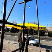 چتر پایه وسط فلزی طرح مربع|کوهنوردی و کمپینگ|کاشان, مفتح|دیوار