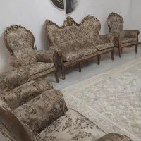 مبل ۸نفره استیل زیبا و سالم|مبلمان خانگی و میز عسلی|رشت, معلولین|دیوار