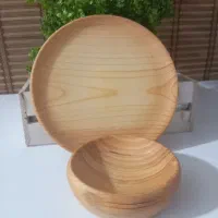 ست پیش دستی و پیاله چوبی