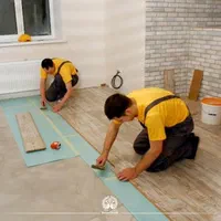 نصب پارکت قرنیز و کاغذ دیواری