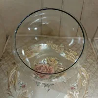گلدان شیشه ای گرد بزرگ