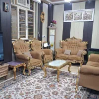 مبل سلطنتی همراه با سه عدد گل میز