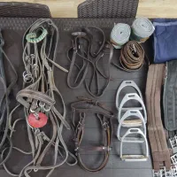 لوازم سوارکاری . دهنه ، تنگ ، رکاب