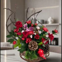 گل و ئلدان شیک و زیبا مخصوص شب یلدا|گل مصنوعی|شیراز, سیلو|دیوار