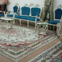 مبل ۹ نفره استیل همراه با میز و جلو مبلی