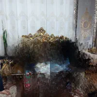 پرده پذیرایی به همراه کناره|پرده، رانر، رومیزی|شهریار, شهرک وائین|دیوار