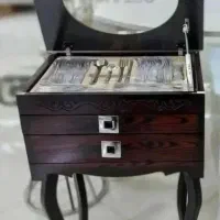کنسول قاشق چنگال ایستاده قهوه ای سالم