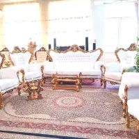 مبلمان سلطنتی 9 نفره. در حد نو(تمام چوب راش)