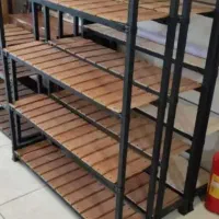 شلف چوب و فلز