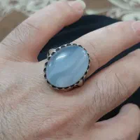 انگشترعقیق کبود یمنی طرحدار وزیبا فقط گرمی ۹۰ تومن