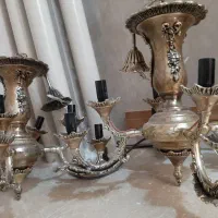 ۲عددلوستر ۴ شاخه تمام برنز