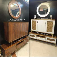 میز تی وی ست کامل مدل حصیری 140سانت