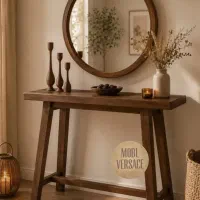 کنسول قاب آیینه تمام چوب مدل روستیک