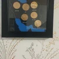 شش سکه زرین ۱۰۰۰ ریالی جمهوری قاب شده