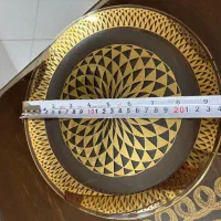 بشقاب طلایی کریستال عتیقه قدمت بالای 100سال|کلکسیون اشیاء عتیقه|تهران, جنتآباد جنوبی|دیوار