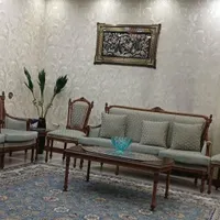 مبل استیل نه نفره کله کاجی کار دست با پارچه ترک