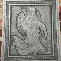 تابلو نقره قلم زنی کار دست عتیقه