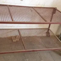 تخت فلزی آهن  تایر دار، چهار پایه تخت تایر دار