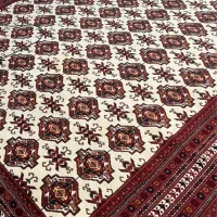 فرش های دستبافت ابریشم پشم طرح ترکمن