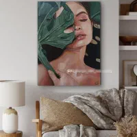 تابلو نقاشی رنگ روغن  نقاشی مدرن  نفس سبز