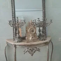 آینه شمعدان همراه با ساعت